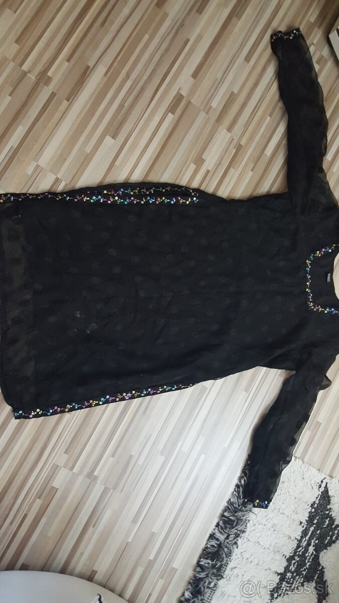 Čierne šaty veľ.s-m - 4