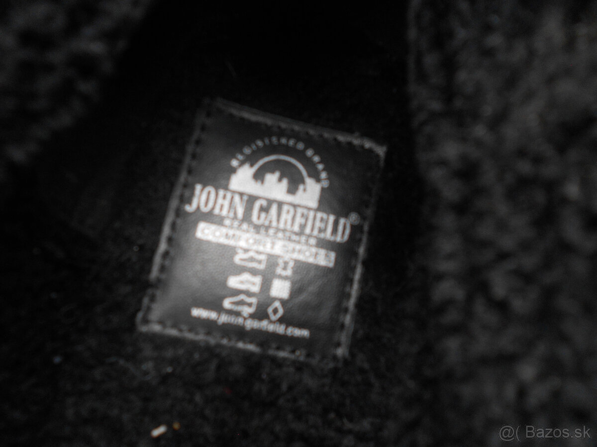 Predám kožené topánky zn.John Garfield,hnedé topánky,botasky - 4