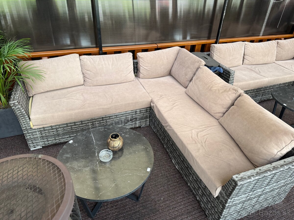 rohový ratanový gauč - 4