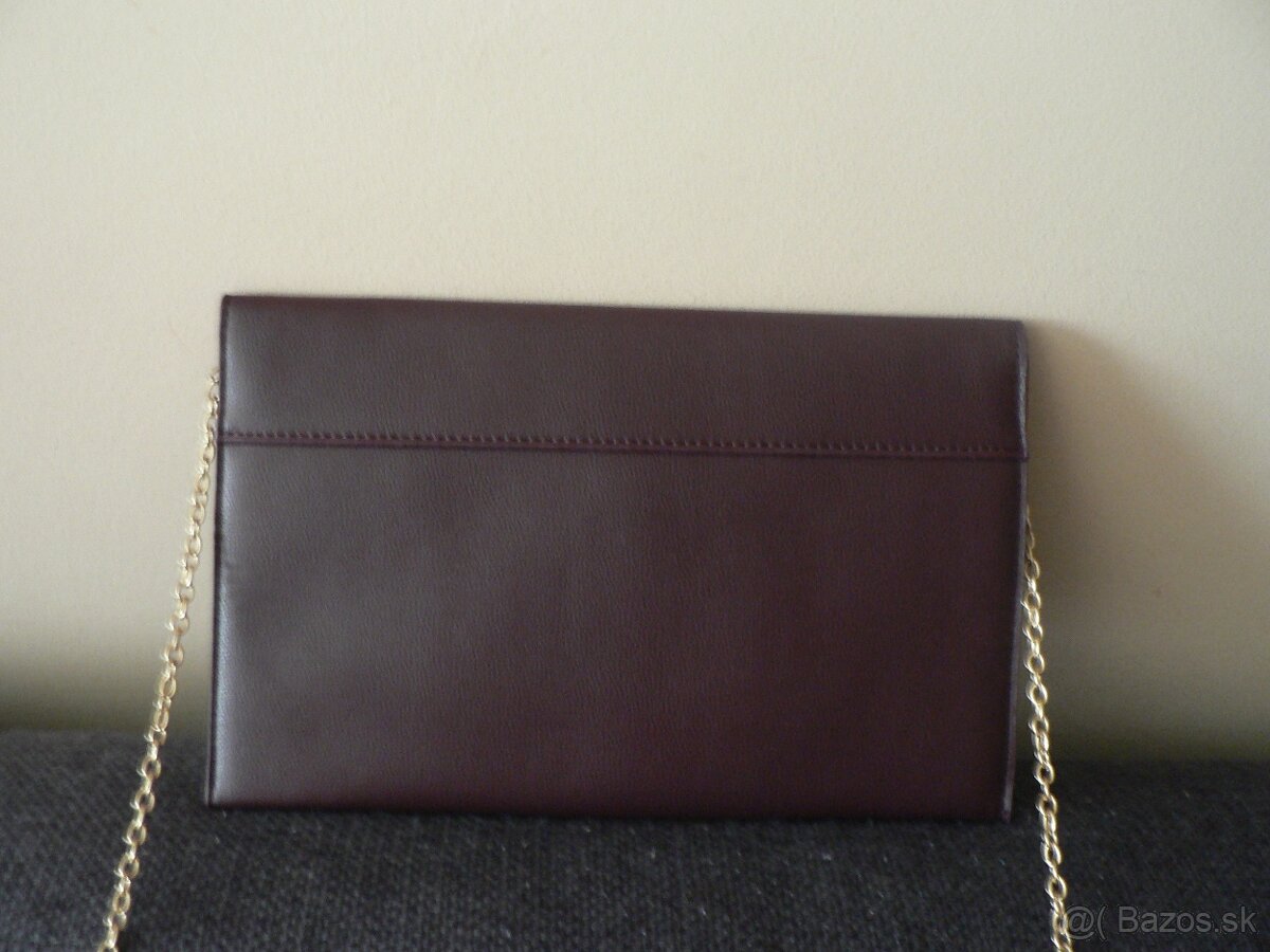 dámska listová kabelka bordovej farby - 4