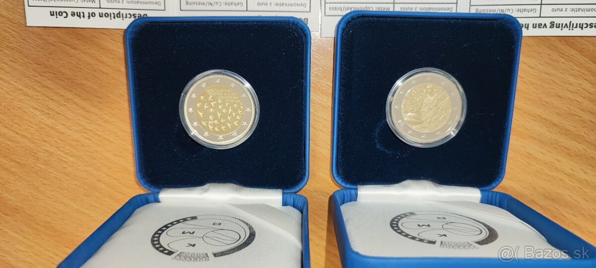 2€ 2 euro Belgicko roky 2022 a 2024, obe proof - 4