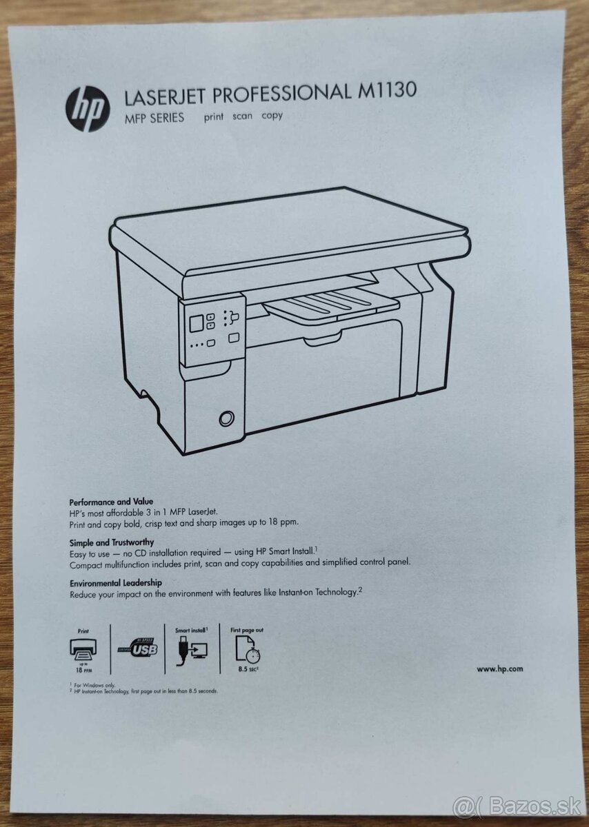 ✔️ Tlačiareň HP Laserjet Professional MC1132 - 4