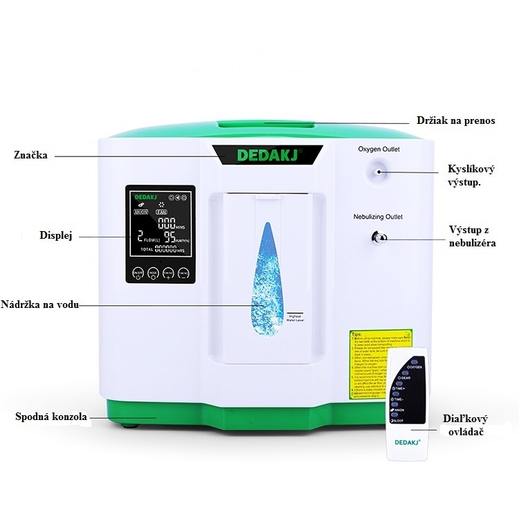 Kyslíkový koncentrátor s diaľkovým ovládačom - 4