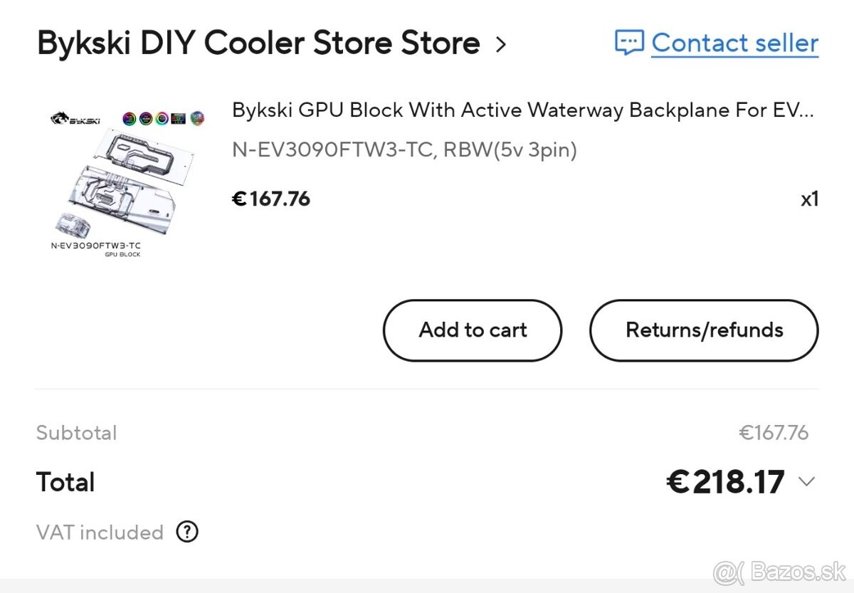 Rtx 3090 vodný blok - EVGA 3090 FTW3 - 4