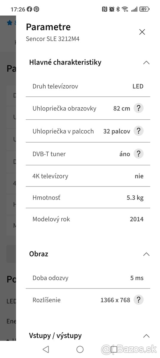 Predám TV SENCOR - 4