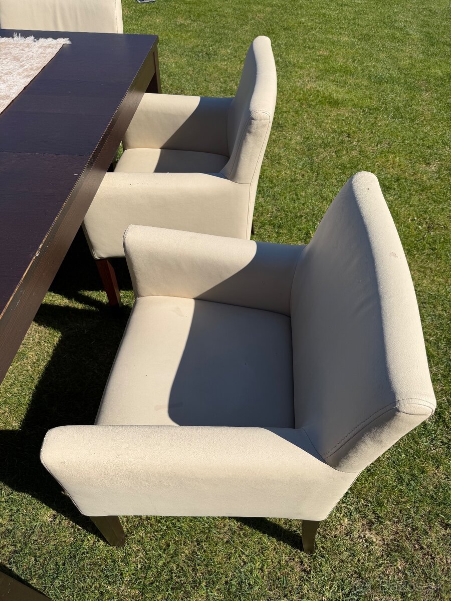 Stôl, 4 kreslá a lavica - 4