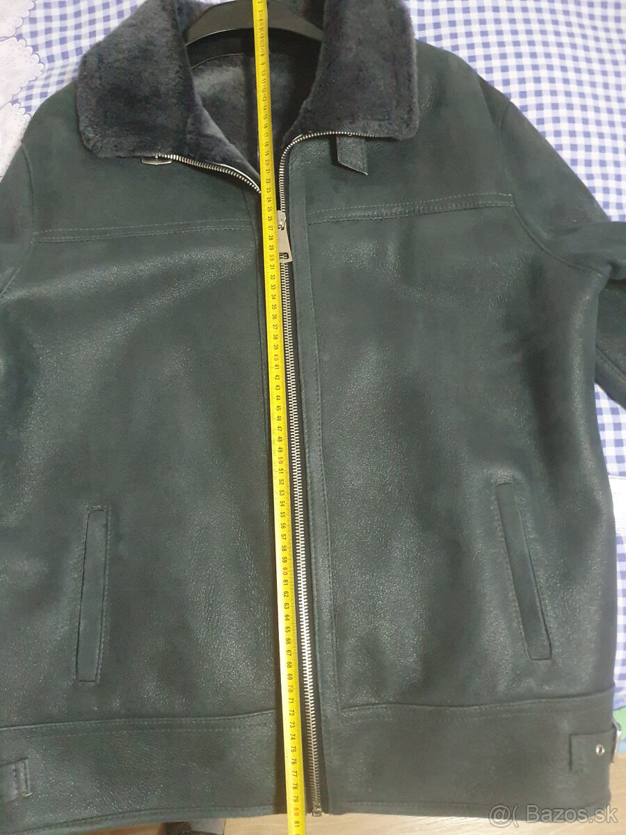 Zateplená kožená bunda - 4