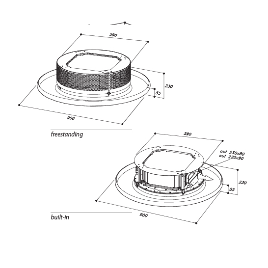 Predam stropny NOVY digestor SLT 962 RING - 4