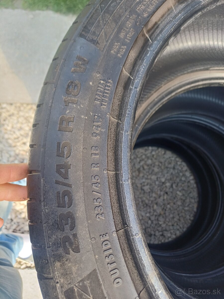 235/45 r18 letné pneumatiky ,Continental - 4