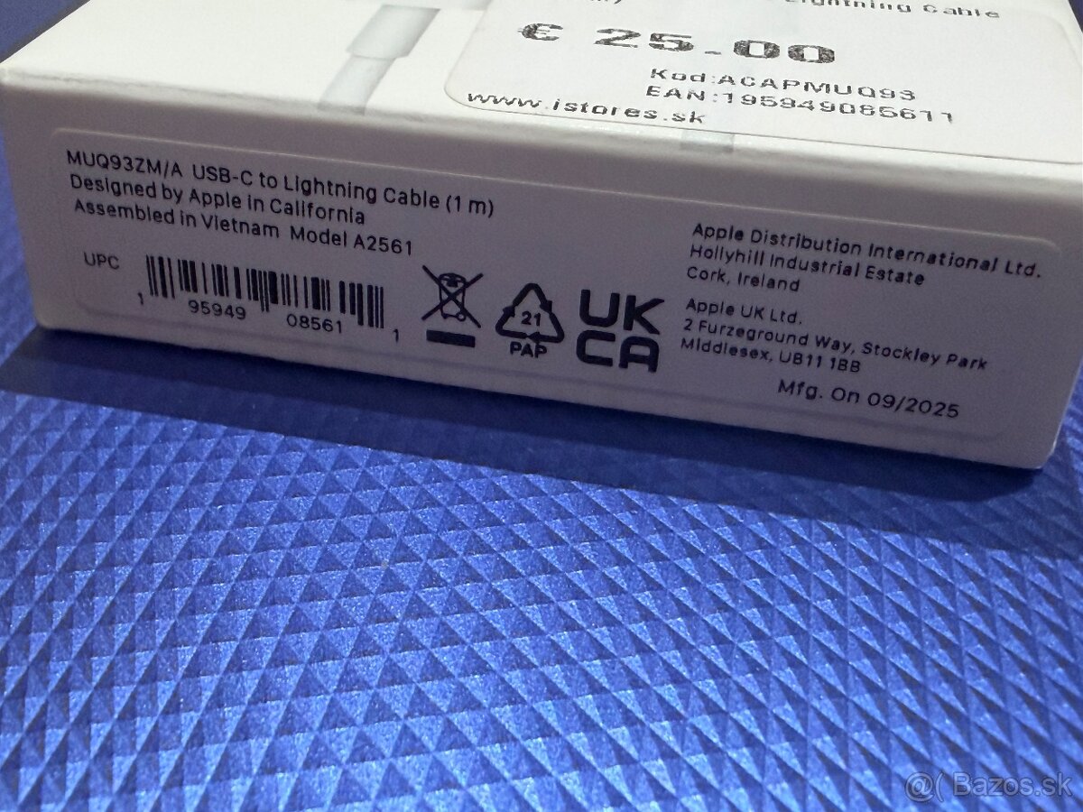 Apple USB-C to Lightning kábel (1 m). Originalny nový ‼️ - 4