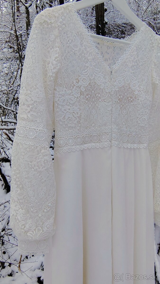 Boho svadobné šaty veľ. S / M - 4