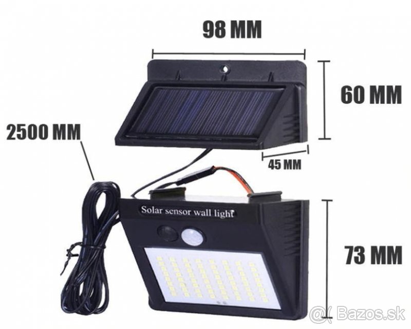 Predám vonkajšie solárne svetlo 166 LED - 4