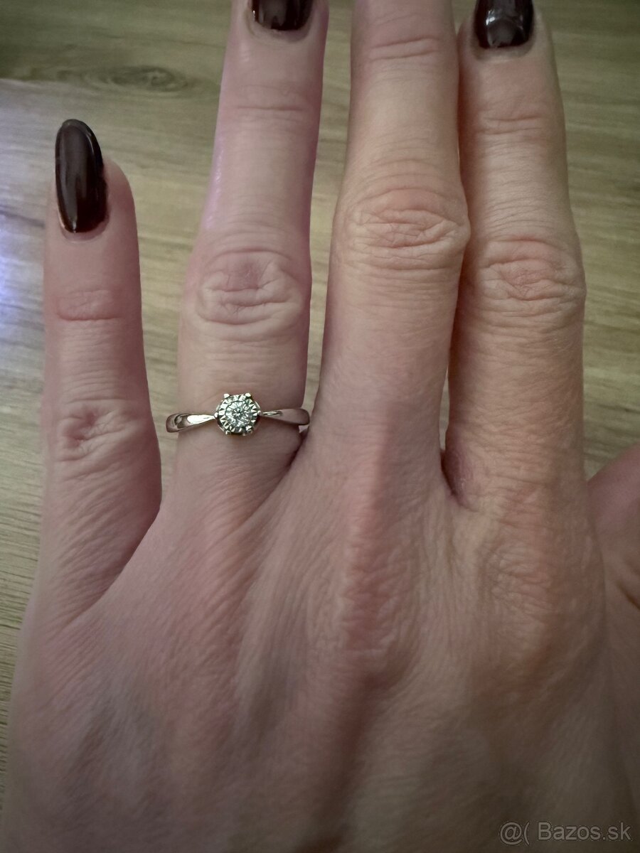 Diamantový snubný prsteň - 4