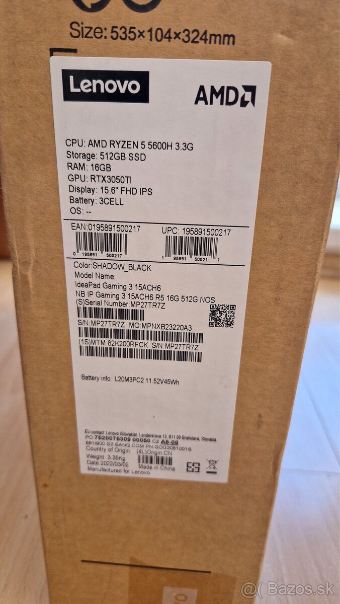 Notebook Lenovo ideapad gaming 3 - 4