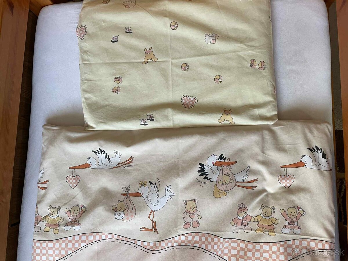 Obliečky do postieľky Bocian s bábätkom - 4