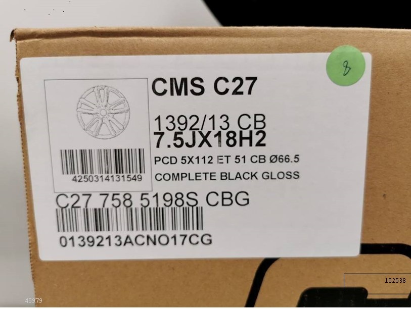 Škoda Octavia, Superb alu disky R18 5x112 ET51 7,5 1238 - 4