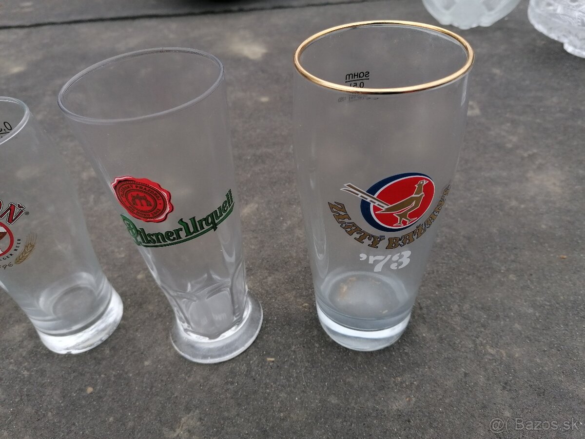 Predám sklenené pivové poháre - 4