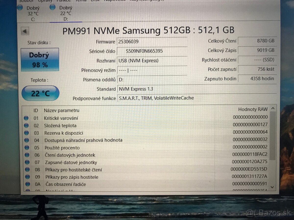 Ssd NVme M.2. disk SAMSUNG PM991 512gb. - 4