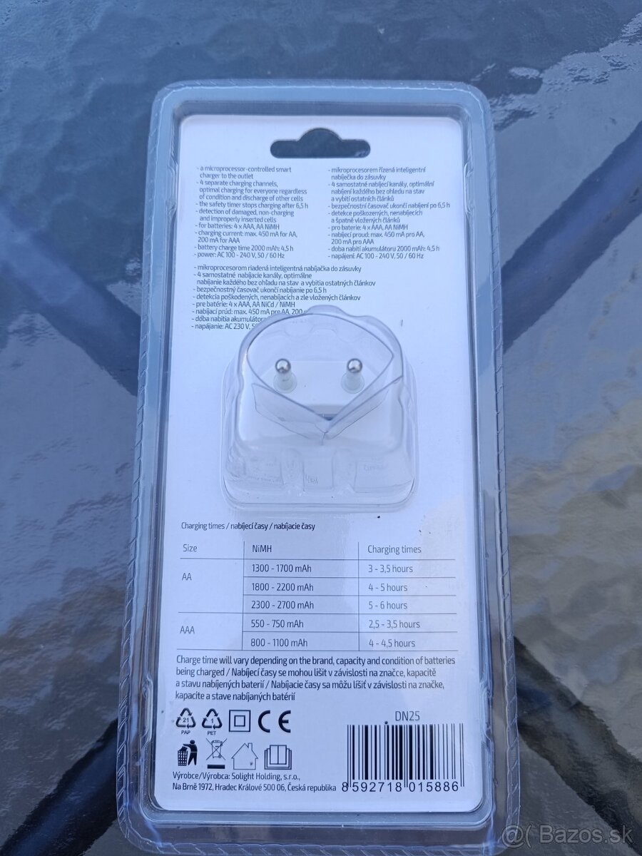 Predám nabíjačku batérií Solight DN25 - 4