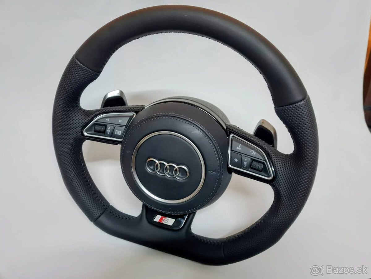 AUDI MULTIFUNKCNY VOLANT S AIRBAGOM A PADLAMI, čierna niť - 4