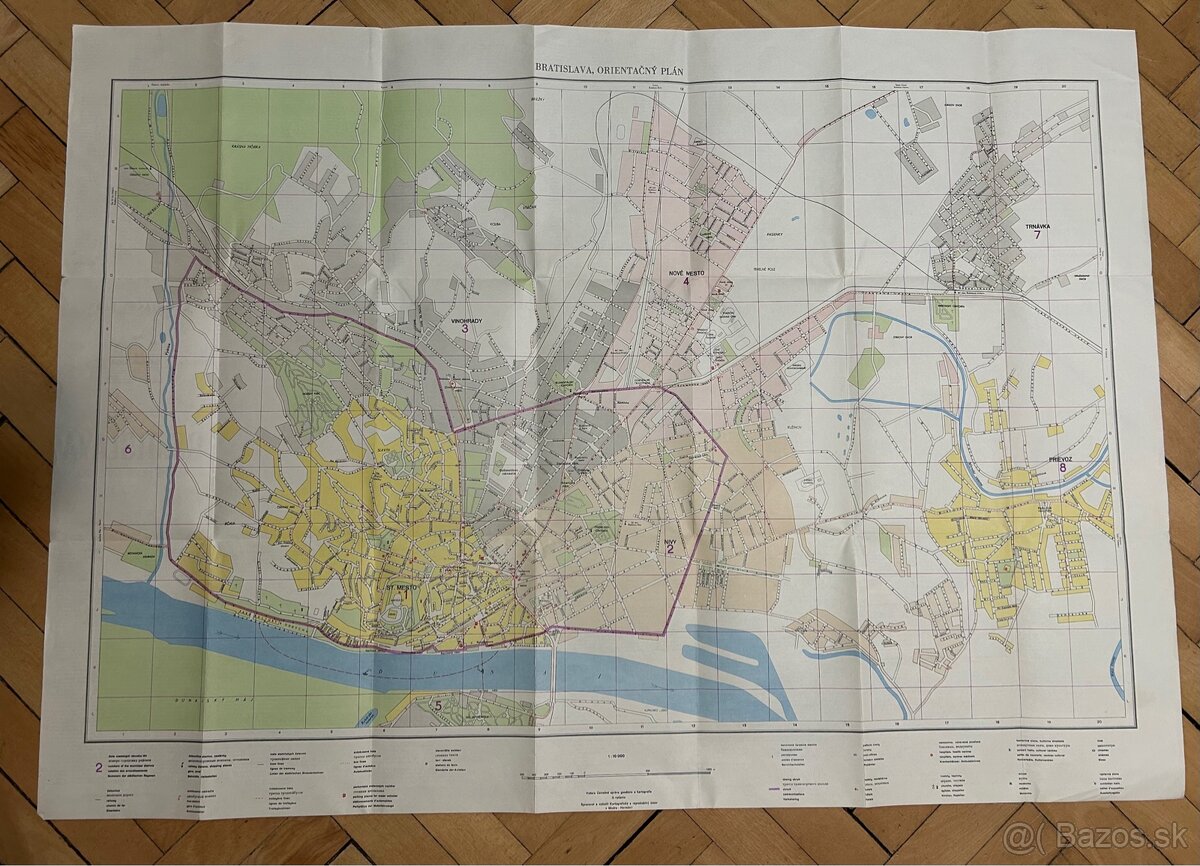 3x mapa Bratislavy 35x pohľadnica - 4