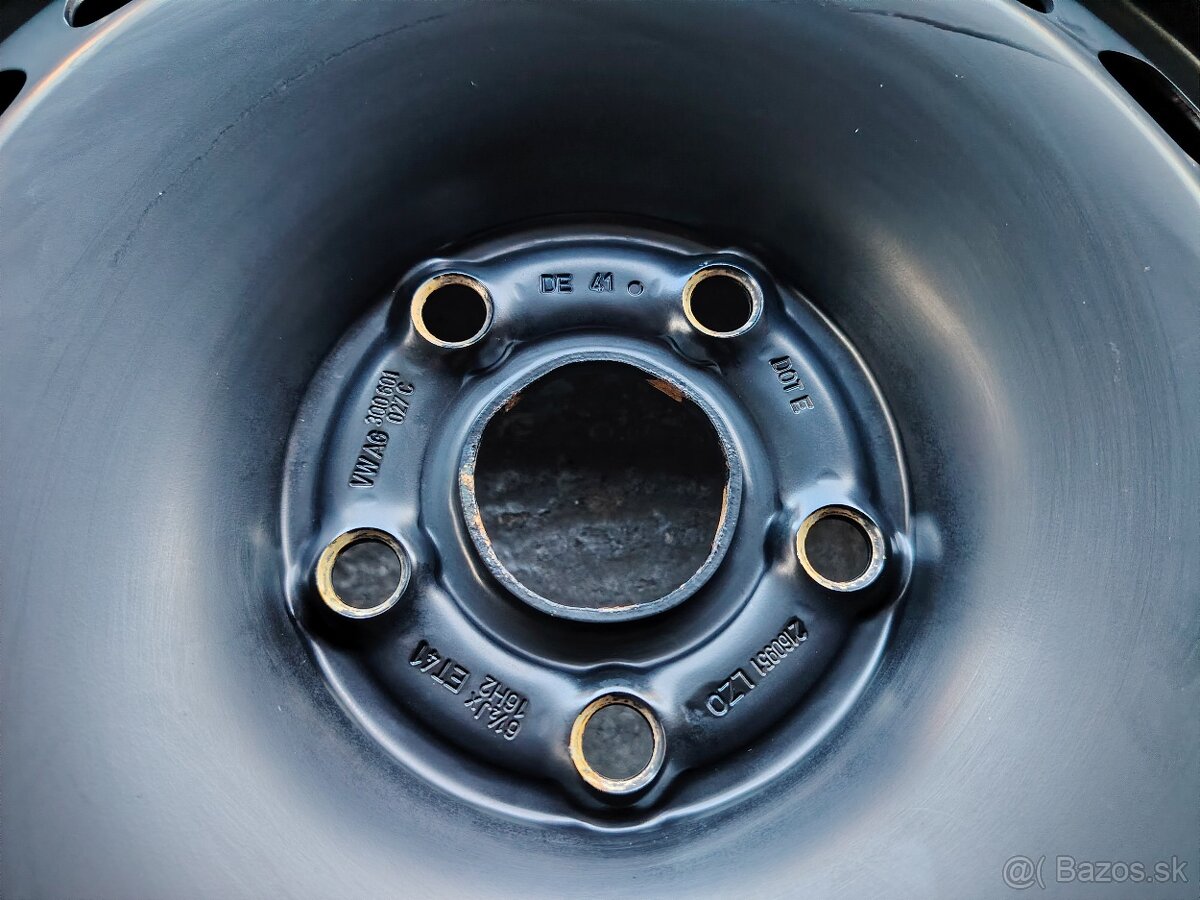 Plechové disky plus puklice R16 5x112 Škoda Volkswagen - 4