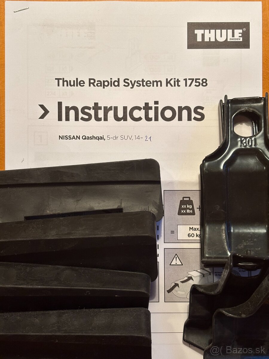 Thule kit Subaru, Chevrolet, Skoda Octavia, Nissan Qashaqai - 4
