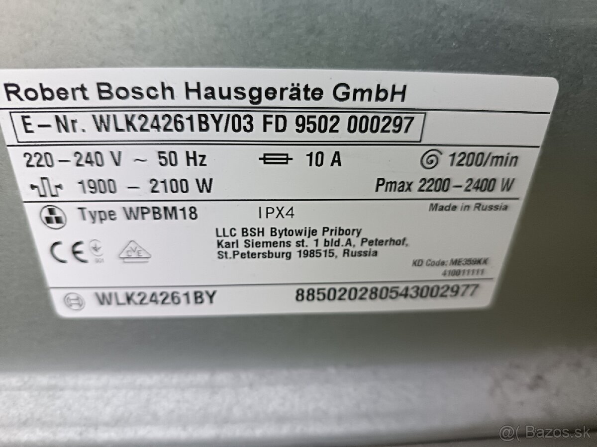 Slim práčka bosch, dovoz v bratislave gratis - 4