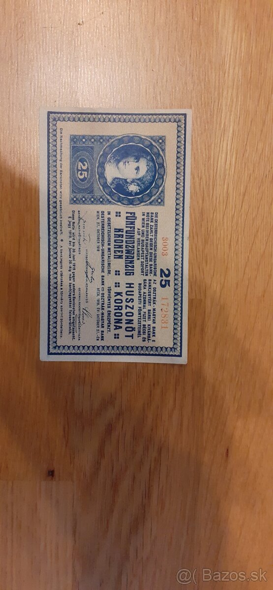 25 korún z roku 1918 - 4