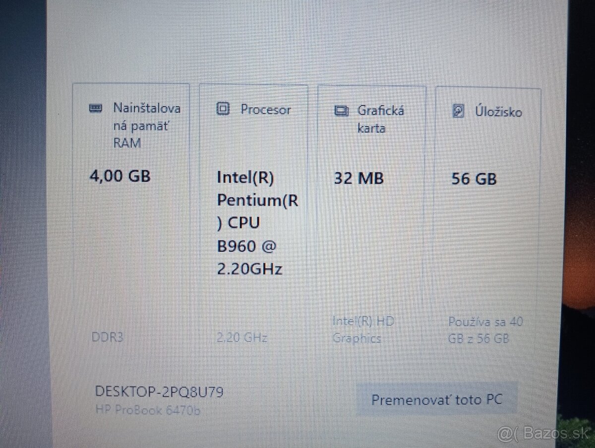 predám notebook HP PROBOOK 6470B , Windows 10 - 4