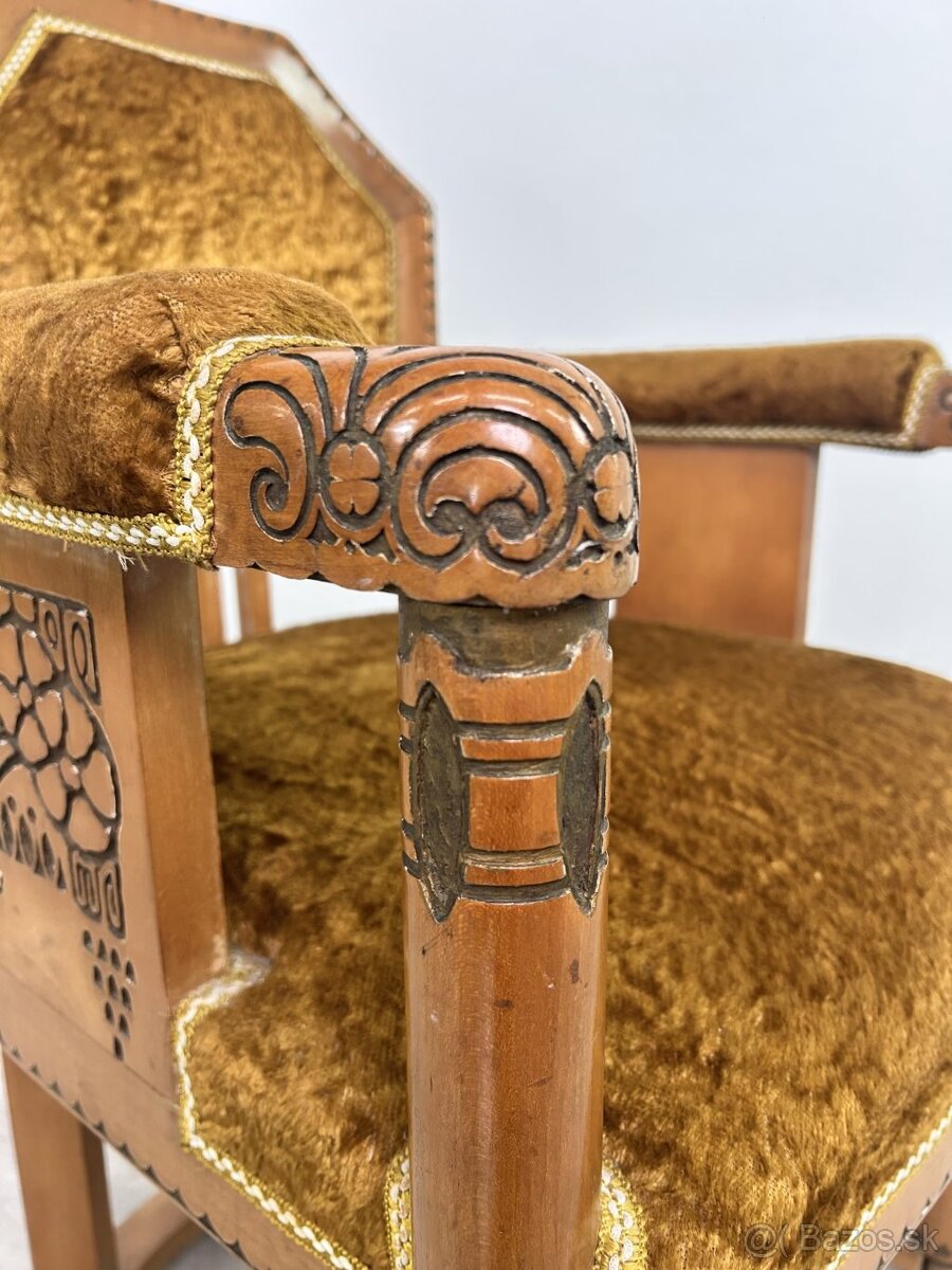 Secesné sedenie sofa + 2 kreslá - 4