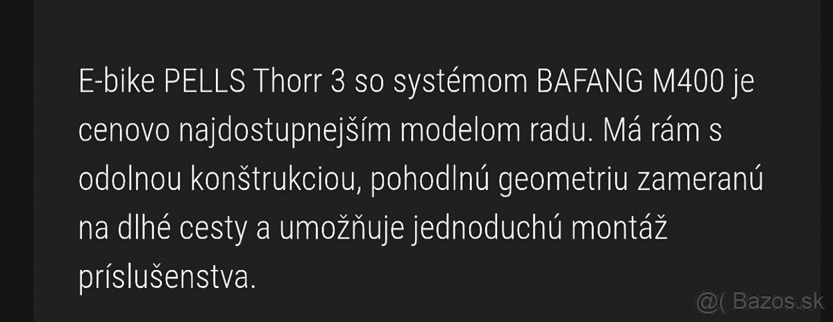 Predam elektrobicykel PELLS THORR - 4