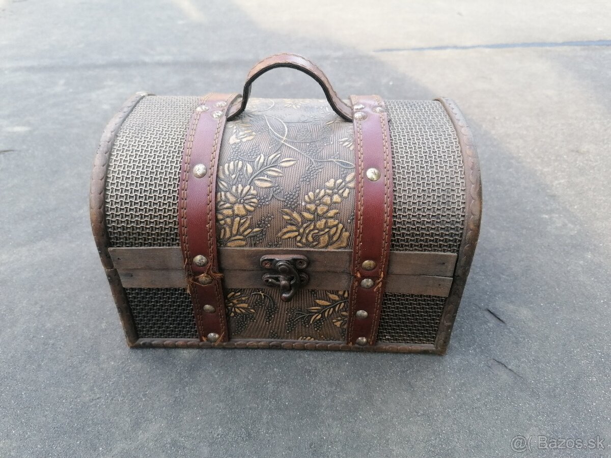 Predám starožitná drevená šperkovnica - 4