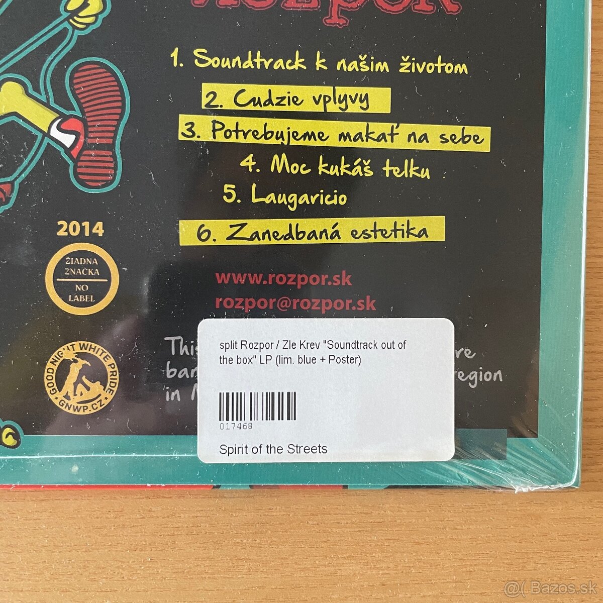 Rozpor/Zlá Krev Soundtrack of the Box vinyl modrý+plagát new - 4