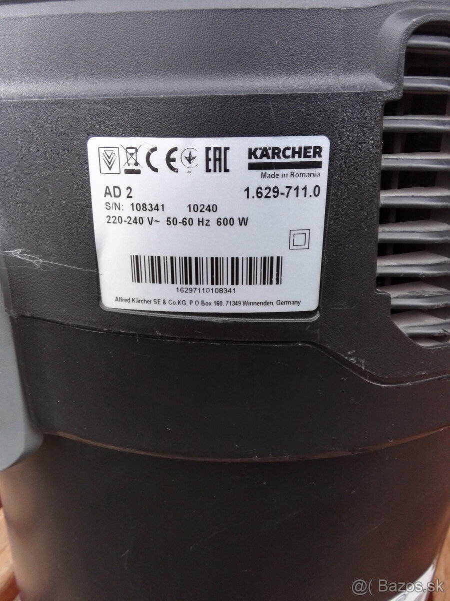 Predám vysávač na popol Karcher AD2 - 4