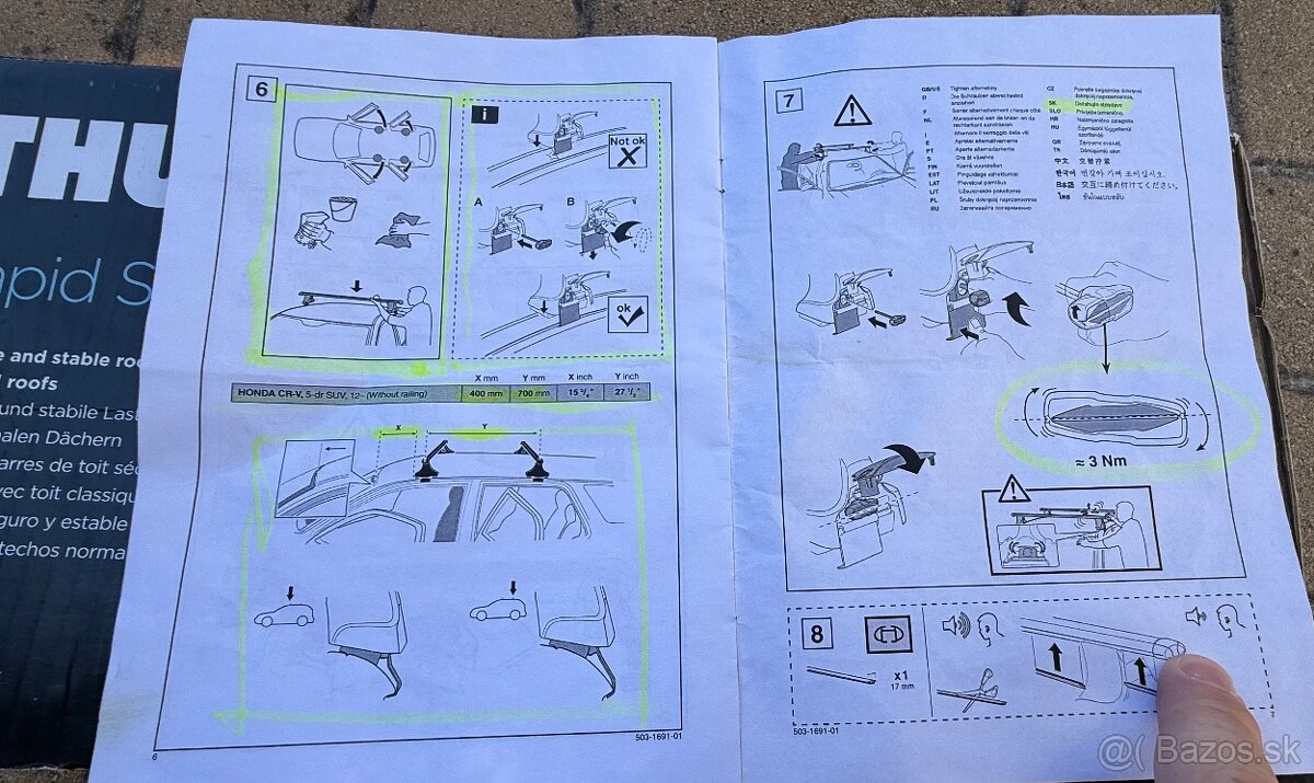 strešné priečniky Thule pre Honda CRV - 4