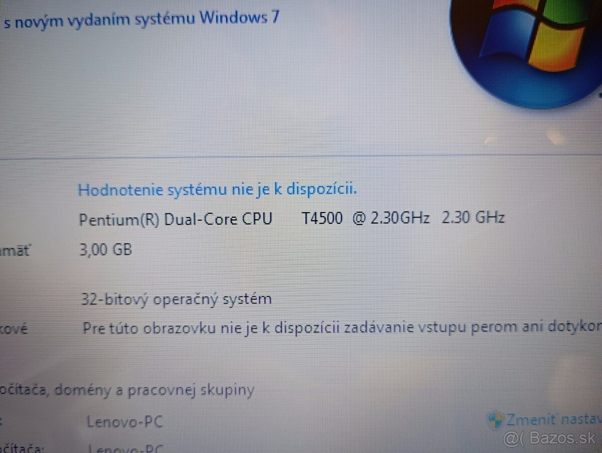 predám notebook LENOVO G550 , WINDOWS 7 32bit - 4