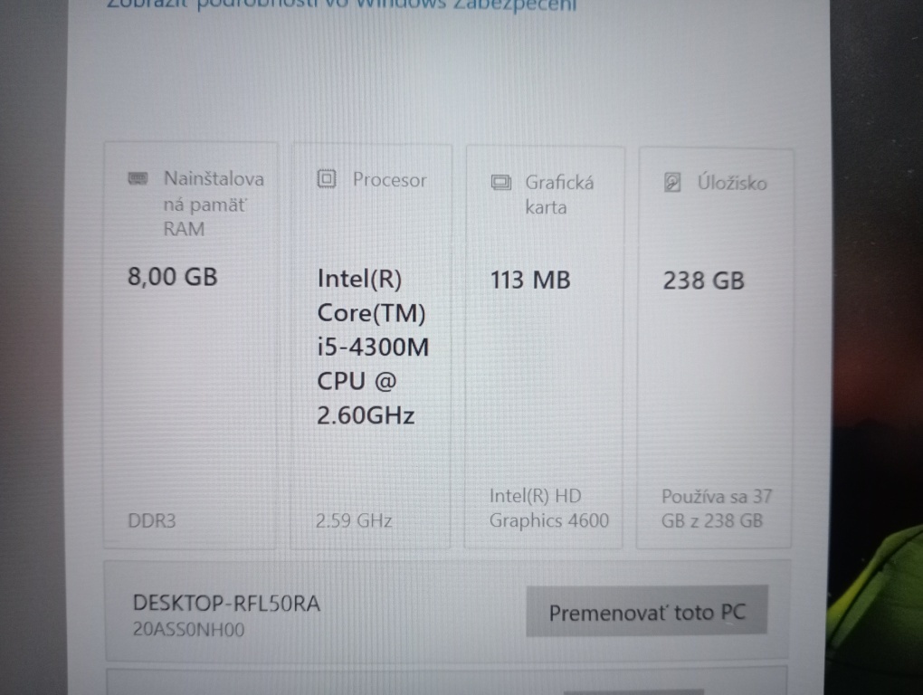predám Lenovo thinkpad L440 , Intel core i5 , 8gb ram , ssd - 4