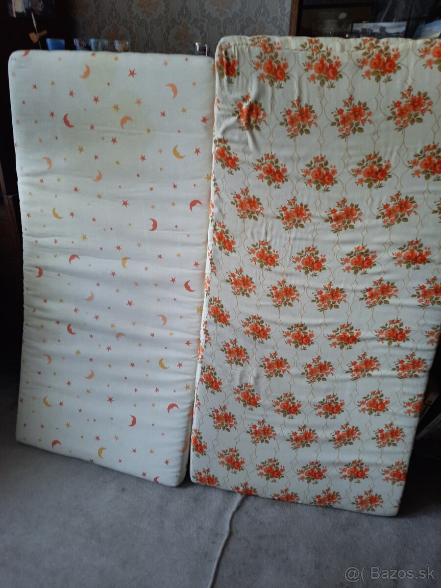 Modrá detská postielka IKEA, 120x60 cm + 2 matrace - 4