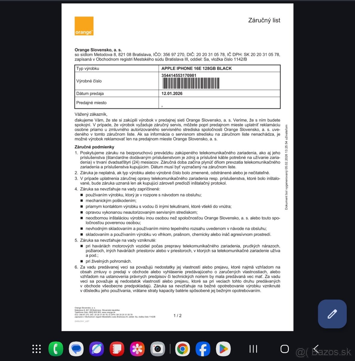 Apple iphone 16e 128 nerozbaleny - 4
