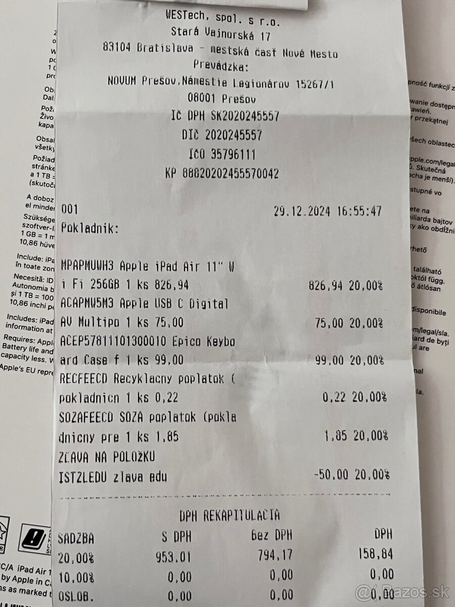 Ipad air 11, M2, 256GB, 2024 - 4