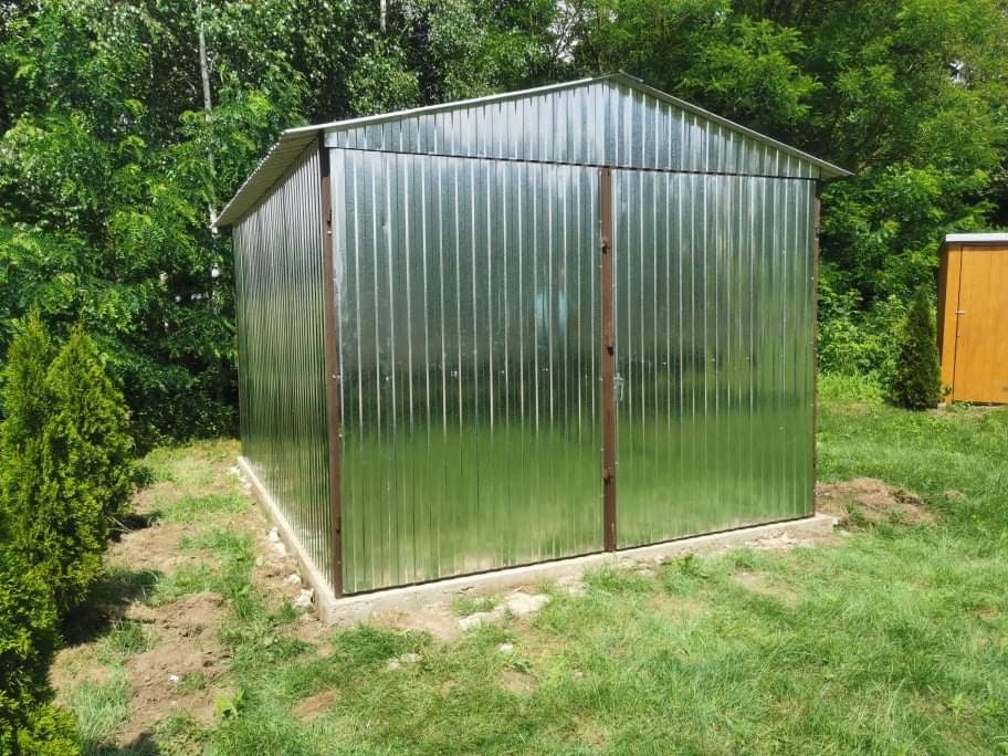 Plechová garáž rozmeru 3x5m so sedlovou strechou - 4