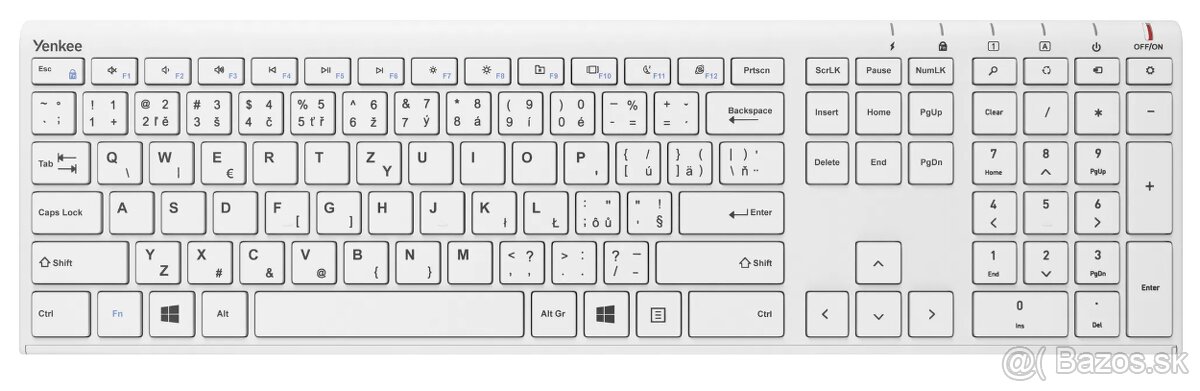 Klávesnica - Yenkee YKB 2000 CSWE - CZ/SK - 4