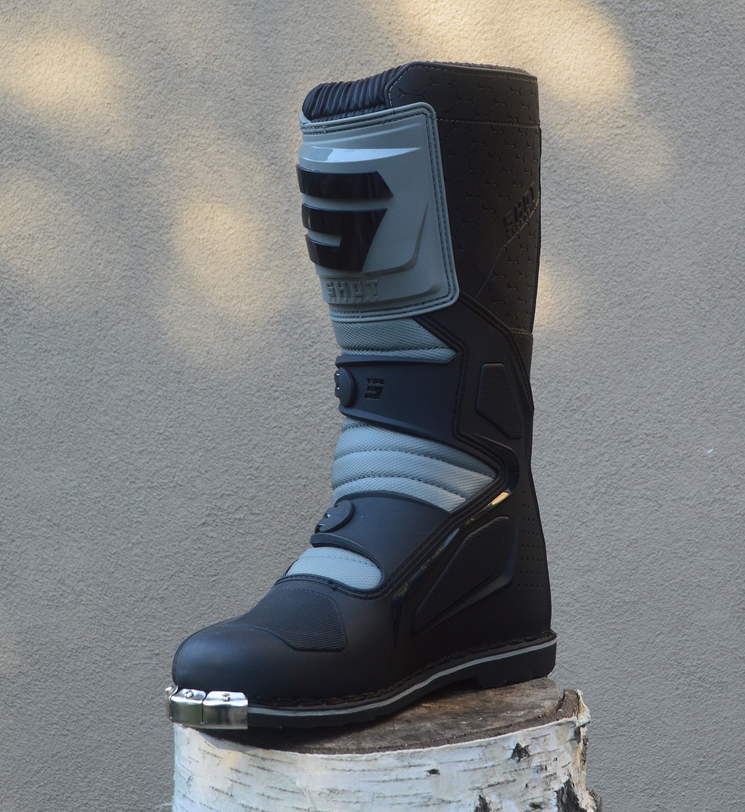 Topánky čižmy SHOT sivo čierne - 4