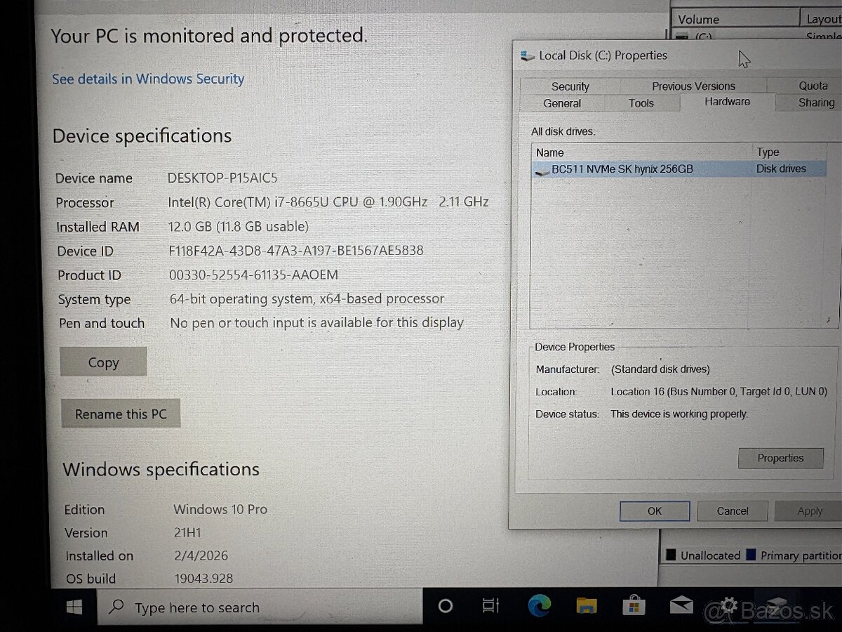 DELL Latitude 5400 - i7/256SSD/12GB RAM - 4