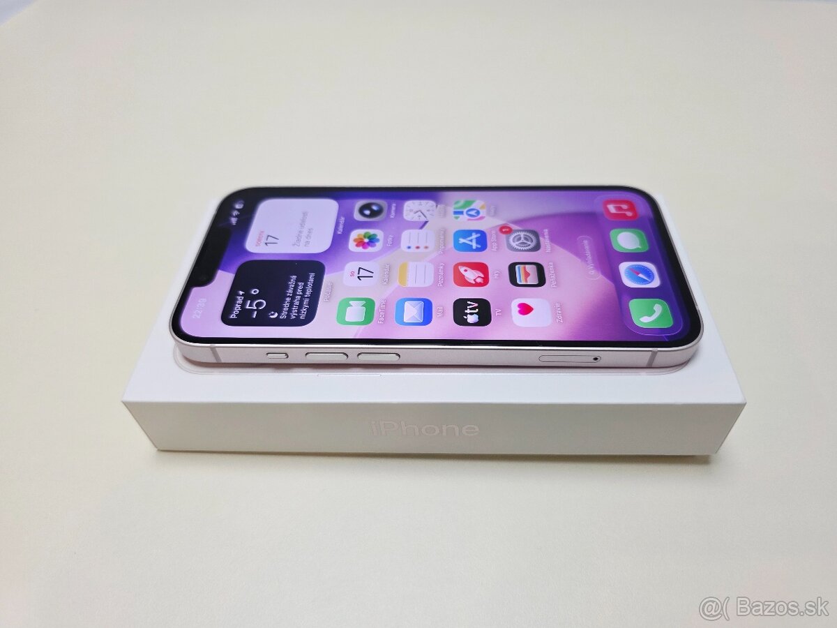 APPLE IPHONE 13 PINK TOP STAV,BATERKA 100% - 4