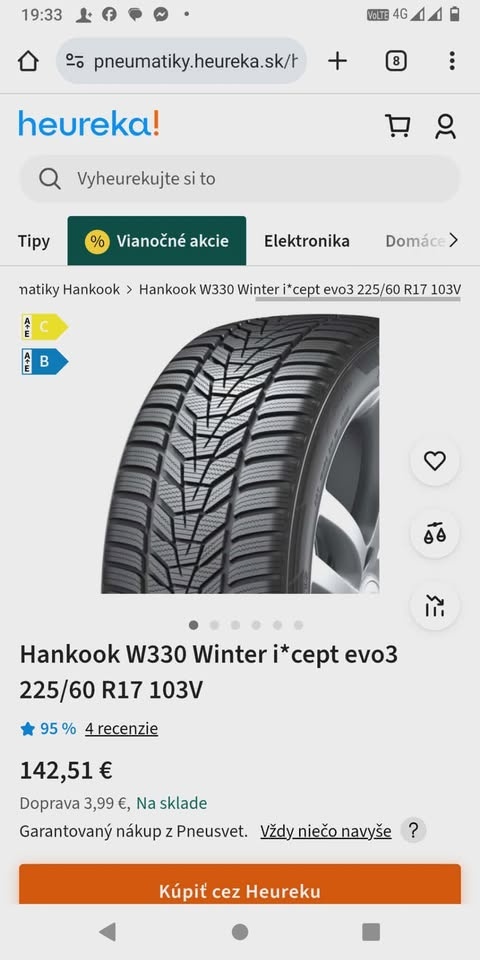 225/60 R 17 zimné HANKOOK...DOT 2524. - 4