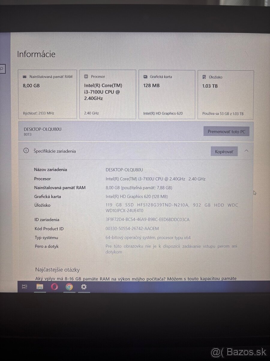 Lenovo v310 i3, 8gb, ssd 1tb, windows 10 pro - 4
