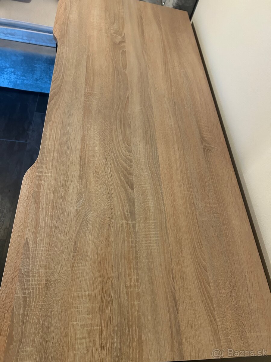 Písací stol Robby dub/sonoma/šedý lesk - 4