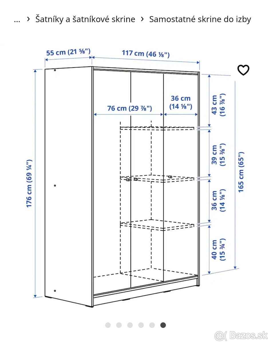 Biela skriňa Kleppstad - 4